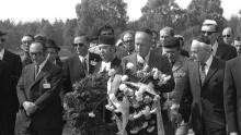 Rabin visit to Bergen-Belsen