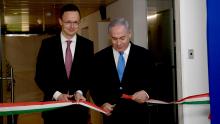 PM Netanyahu and FM Szijjarto Hun. Dipl. Trade Office (photo credit: GPO Credit Amos Ben Gershom) PM Netanyahu and FM Szijjarto Hun. Dipl. Trade Office