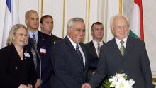 President Katsav, President Madl and Amb. Varnai Shorer (photo credit: GPO Credit Moshe Milner) President Katsav, President Madl and Amb. Varnai Shorer