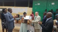 Handing over computer equipment in Yaounde 