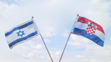 Israeli and Croatian flags