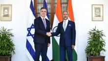 Israeli FM Eli Cohen with Indian FM Dr. S. Jaishankar