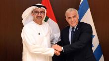 PM Lapid meets with UAE Minister of Foreign Affairs and International Cooperation His Highness Sheikh Abdullah bin Zayed Al Nahyan (photo credit: GPO/Haim Zach) PM Lapid meets with UAE Minister of Foreign Affairs and International Cooperation His Highness Sheikh Abdullah bin Zayed Al Nahyan