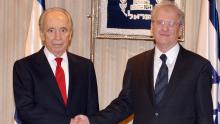 President Solyom and President Peres 2008 (photo credit: GPO Credit Moshe Milner) President Solyom and President Peres 2008