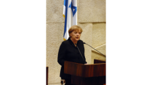Angela Merkel (photo credit: MOSHE MILNER / GPO) Angela Merkel vor der Knesset