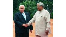 PM Ariel Sharon with Indian PM Atal Bihari Vajpayee