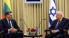 Prime Minister Algirdas Butkevičius with the President of Israel Reuven Rivlin (photo credit: Copyright: GPO/Mark Neiman) Prime Minister Algirdas Butkevičius with the President of Israel Reuven Rivlin