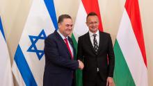 Minister Katz and Minister Szijjártó (photo credit: Embassy) Minister Katz and Minister Szijjártó