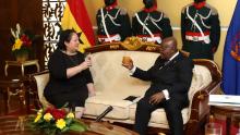 H.E. Shlomit Sufa and H.E. Nana Akuffo-Addo (photo credit: Accra, Ghana) Photo 1