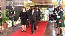 H.E. Shlomit Sufa going to present her credentials (photo credit: Accra, Ghana) Photo 1