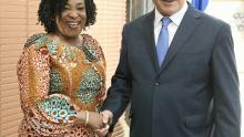 Hon. Shirley Ayorkor Botchway with Prime Minister Benjamin Netanyahu (photo credit: Accra, Ghana) Photo 1