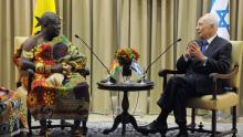 Otumfuo Osei Tutu with Former Israeli Prime Minister Shimon Peres (photo credit: Accra, Ghana) Photo 1