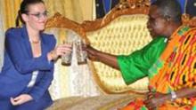 Amb. Sharon Barli with Former Prez Atta Mills (photo credit: Accra, Ghana) Photo 1