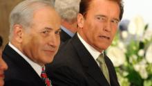 Arnold Schwartzenegger and Benjamin Netanyahu (photo credit: UPI News) Arnold Schwartzenegger and Benjamin Netanyahu