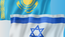 Israel Kazakhstan flags2