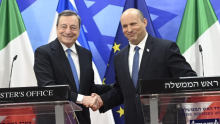 Il Presidente del Consiglio Mario Draghi incontra il Primo Ministro israeliano Naftali Bennet durante la sua visita in Israele