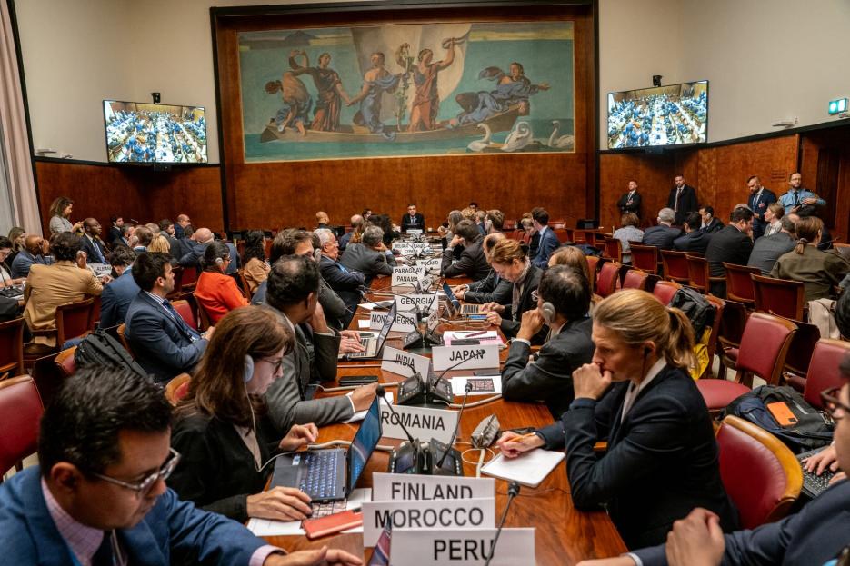 Briefing the anbassadors in Geneva