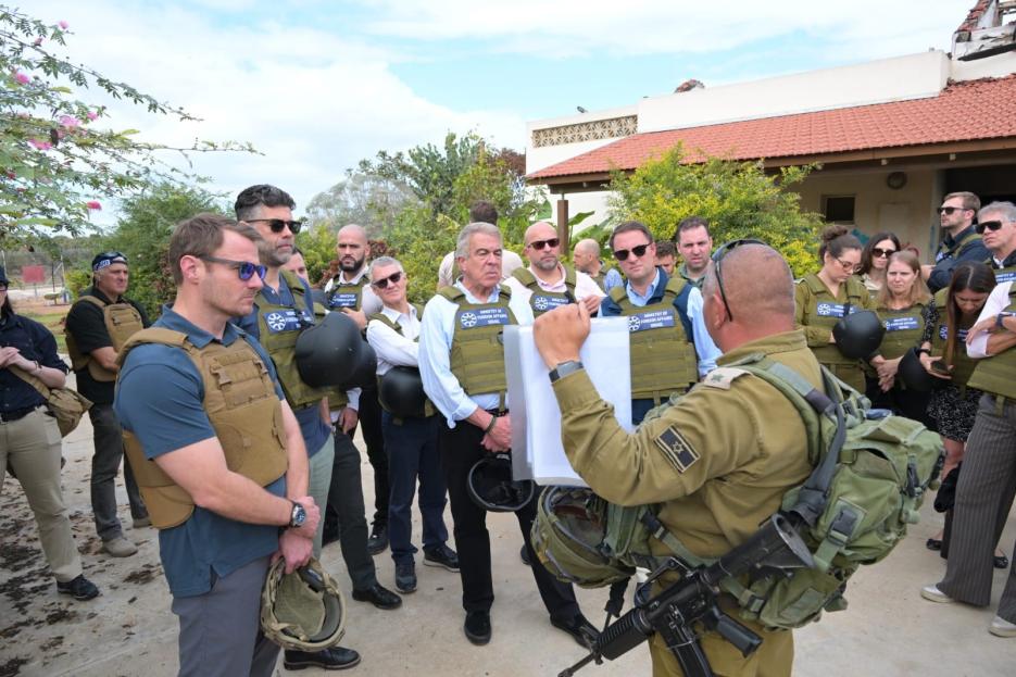 The delegation of senior legal officials touring southern Israel