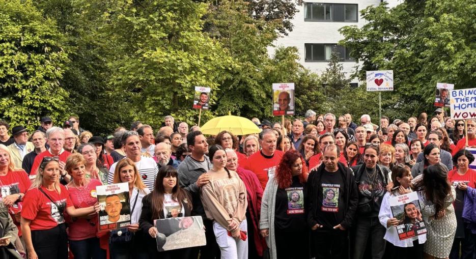 Families of the hostages in Brussels