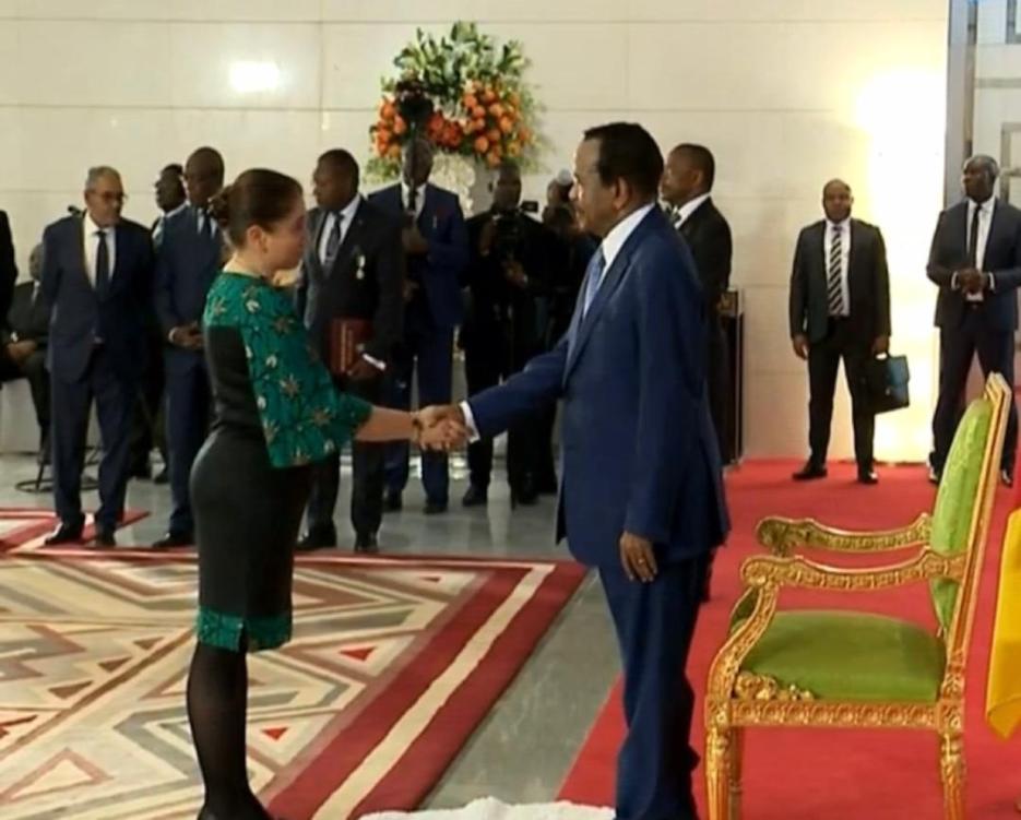 The Charge d'affairs with PR Paul Biya 