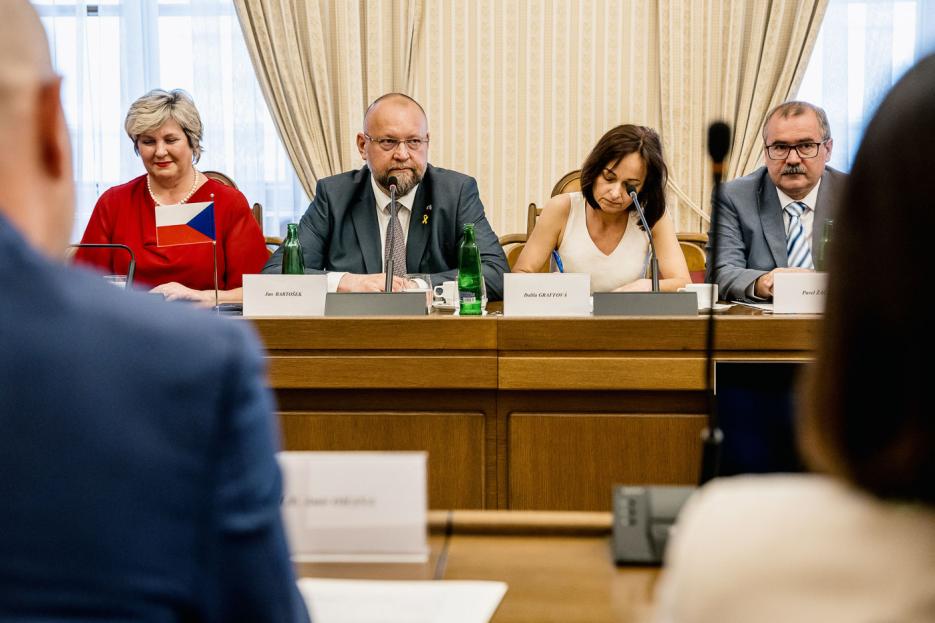 Speaker of the Knesset Amir Ohana at the meeting with the Parliamentary Friendship group Czech Republic-Israel, July, 2024