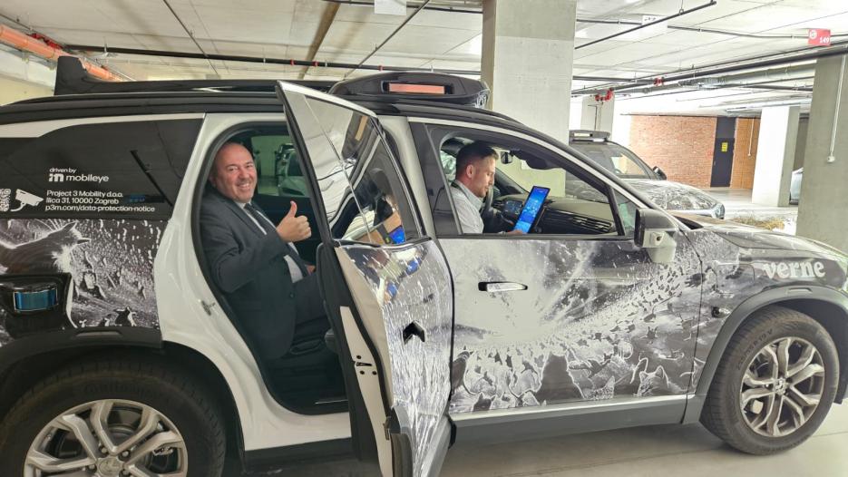 ambassador koren in verne vehicle (photo credit: embassy) ambassador koren in verne vehicle