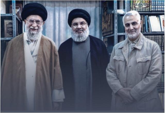 Iran's Supreme leader Ayatollah Ali Khamenei, Hezbollah's Secretary - General Hassan Nasrallah and former Al-Quds Brigades commander Qasem Suleimani (photo credit: Israel) Iran's Supreme leader Ayatollah Ali Khamenei, Hezbollah's Secretary - General Hassan Nasrallah and former Al-Quds Brigades commander Qasem Suleimani