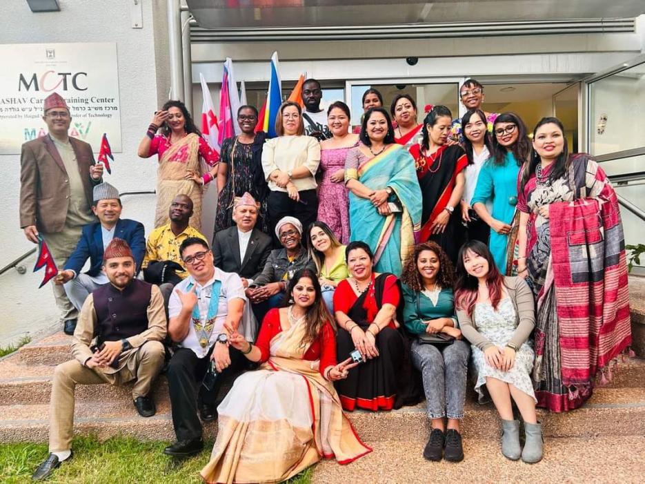 Nepalis and International Participants in a MASHAV Workshop in Israel