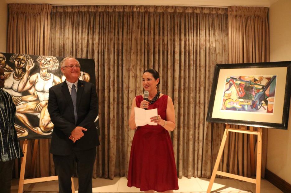 Dr. Yael Mehl at her Farewell Reception (photo credit: MFA, Accra) Dr. Yael Mehl at her Farewell Reception