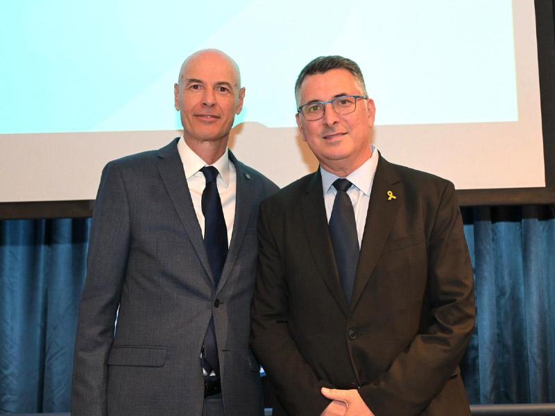 FM Sa'ar with incoming MFA Dir-Gen Eden Bar-Tal