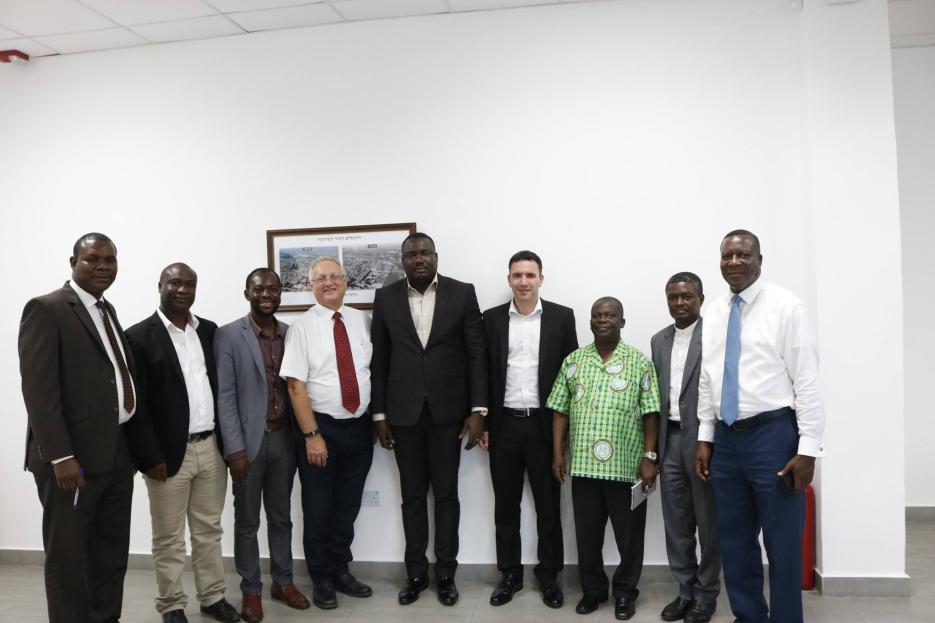 Ambassador Mehl with the delegation of the Tema Mayor