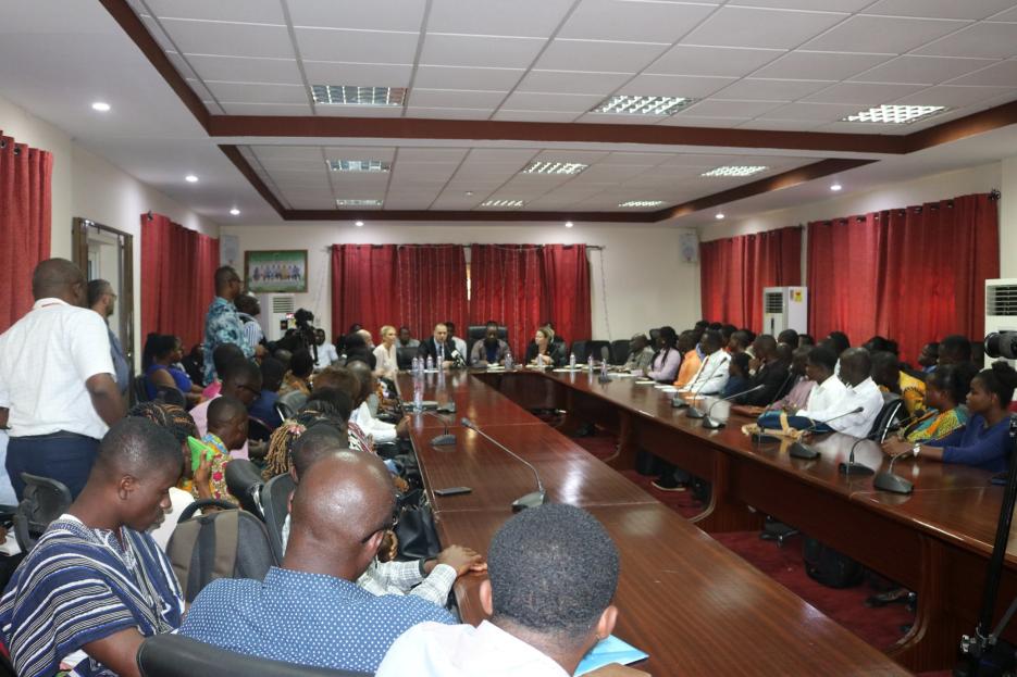 At the 2019 AgroStudies Press Conference (photo credit: MFA Accra) At the 2019 AgroStudies Press Conference