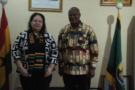 Ambassador Sufa with the KMA CEO, Mr. Sam Payne (photo credit: MFA Accra) Ambassador Sufa with the KMA CEO, Mr. Sam Payne