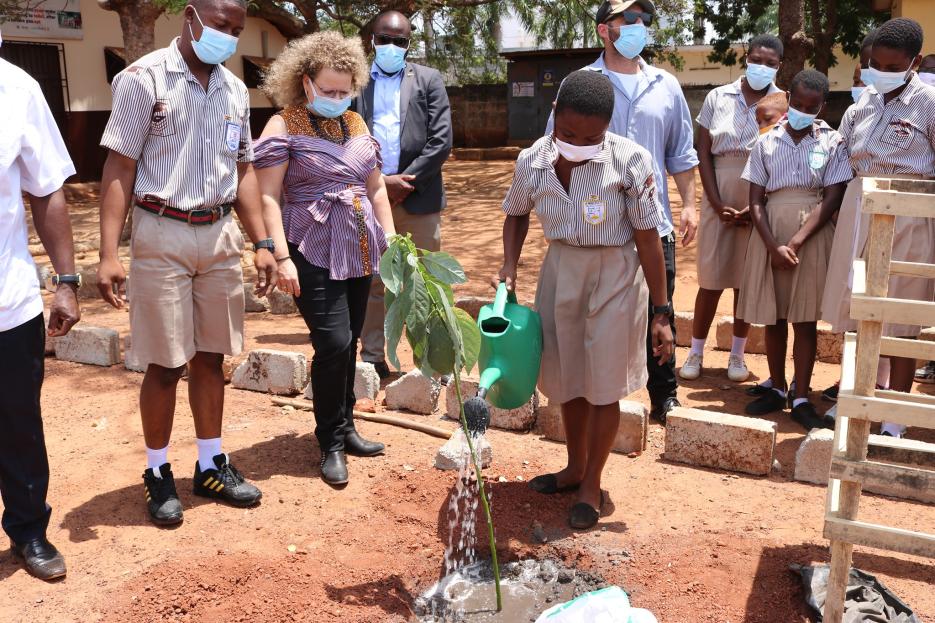 Tree Planting for Mother Earth Day (photo credit: MFA Accra) Tree Planting for Mother Earth Day