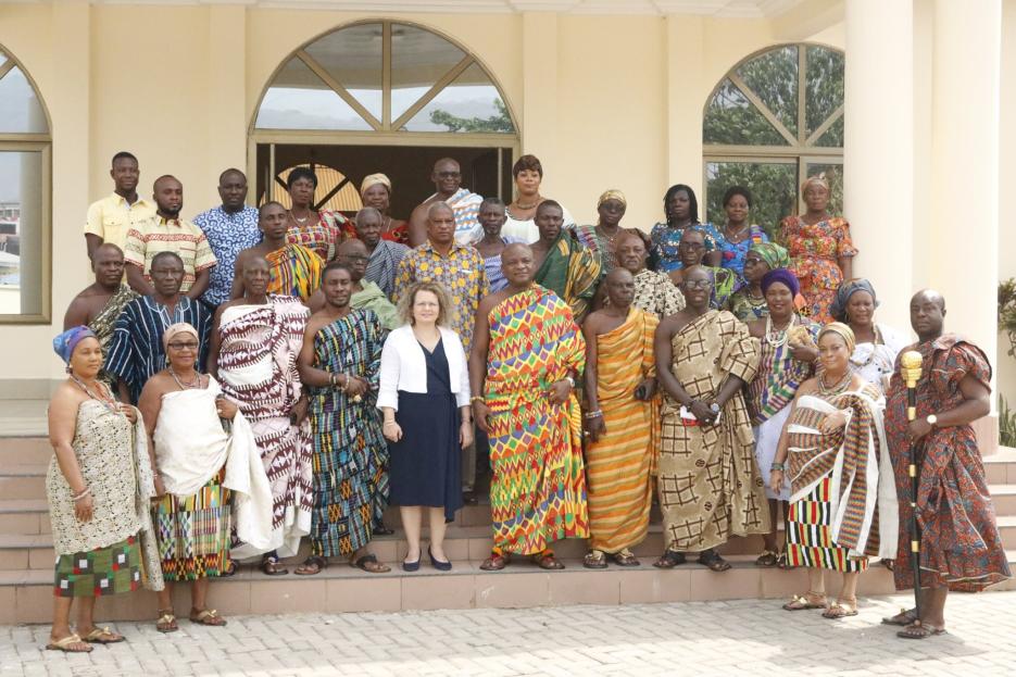 Ambassador Cooper with Traditional Leaders in Ho (photo credit: MFA Accra) Ambassador Cooper with Traditional Leaders in Ho