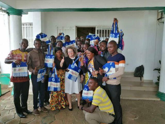 Ambassador Cooper with Participants of the AgroStudies Programme from Liberia Minister of Health (photo credit: MFA Accra) Ambassador Cooper with Participants of the AgroStudies Programme from Liberia Minister of Health