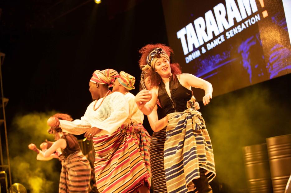 A glimpse of the spectacular performance by Tararam and the Ghana Dance Ensemble
