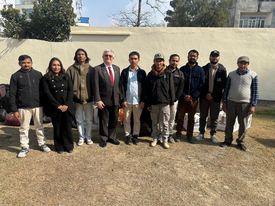 Ambassador with Learn and Earn Students 2023 Batch (photo credit: Embassy of Israel in Kathmandu) Ambassador with Learn and Earn Students 2023 Batch