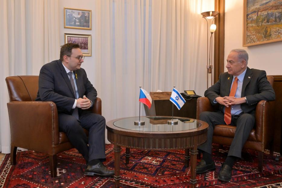 Prime Minister Benjamin Netanyahu Meets with Czech Foreign Minister Jan Lipavsky