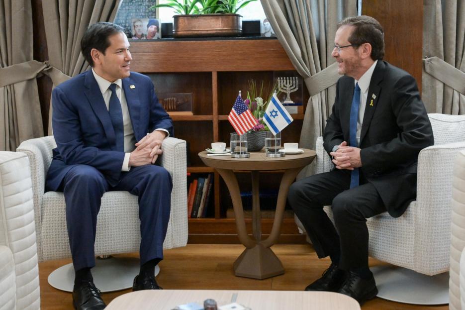 President Isaac Herzog meeting with the US Secretary of State Marco Rubio (photo credit: Ma'ayan Toaf (GPO)) President Isaac Herzog meeting with the US Secretary of State Marco Rubio