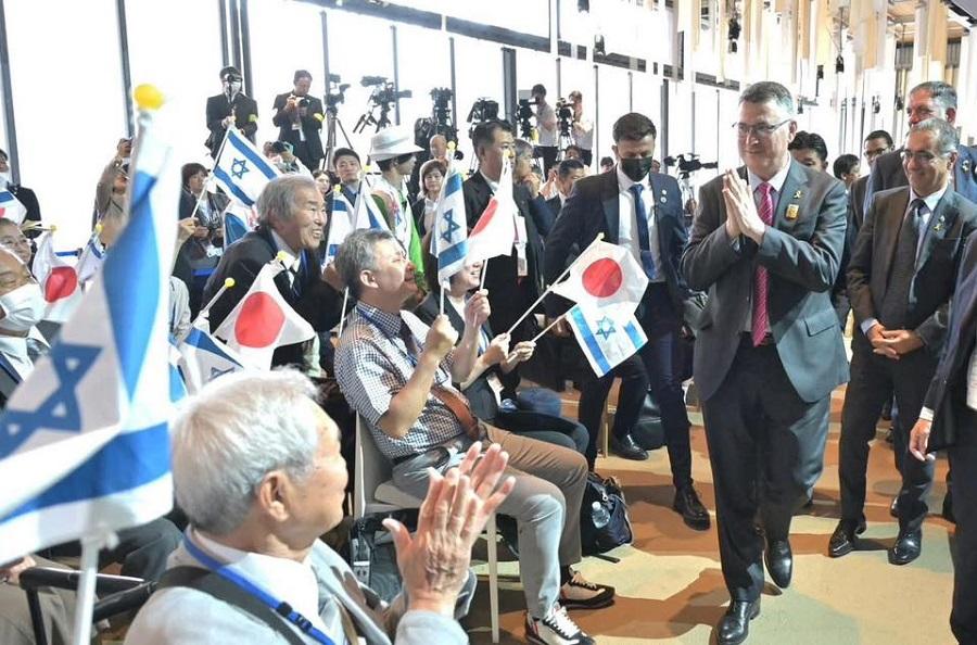 Minister Gideon Sa'ar National Day (photo credit: Embassy of Israel in Japan) Embassy of Israel in Japan