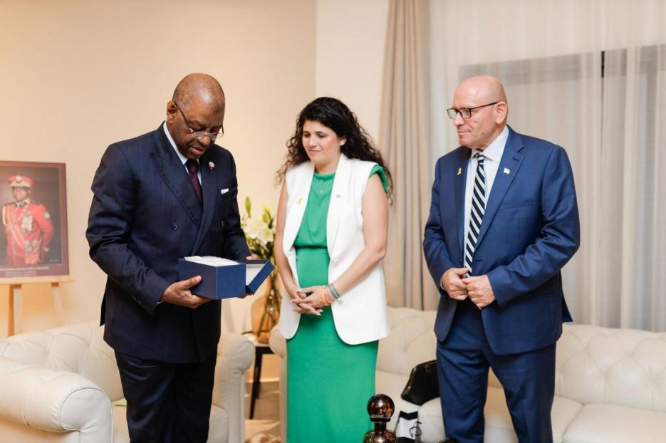 Israeli Deputy Foreign Minister Mrs. Sharren Haskel arrived on a visit to Gabon (photo credit: israeli Embassy ) Israeli Deputy Foreign Minister Mrs. Sharren Haskel arrived on a visit to Gabon