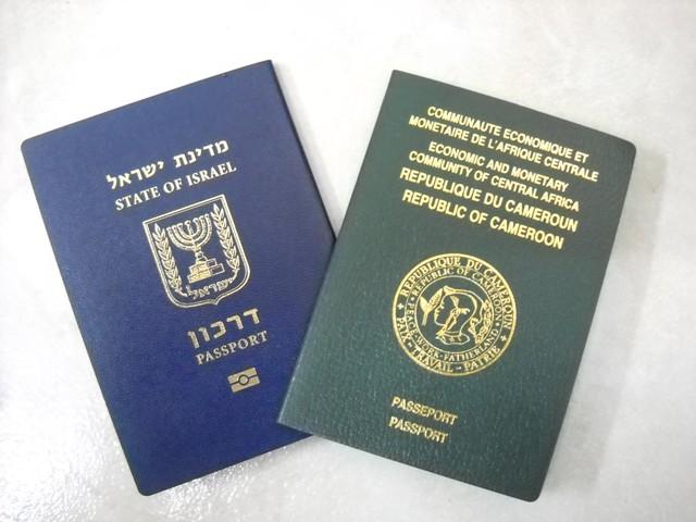 Israeli and Cameroonian passeports 