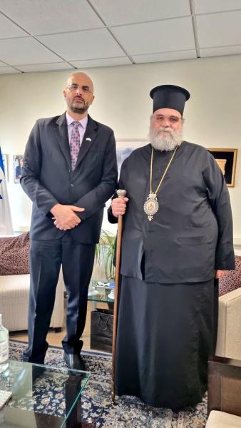 Tamassos Bishop Isaiah (photo credit: Embassy of Israel) Tamassos Bishop Isaiah