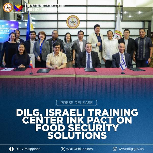 MOU between DILG and Agrostudies (photo credit: DILG) MOU between DILG and Agrostudies