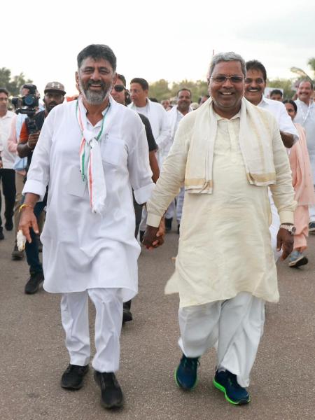 Siddaramaiah and DK Shivakumar (photo credit: MFA) Ministers of Karnataka