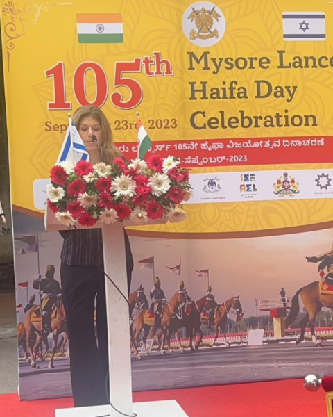Ms. Tammy Ben-Haim, Haifa Day, 2023 (photo credit: Consulate General of Israel to South India) Haifa Day 2023