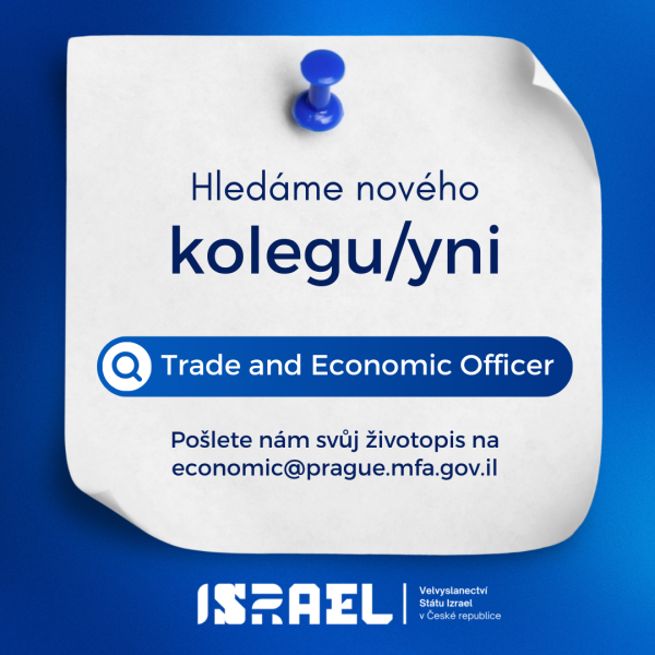 Israeli Embassy in Czechia is Hiring - Open Trade Officer Position