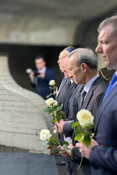 ambassador in jasenovac (photo credit: embassy) ambassador in jasenovac