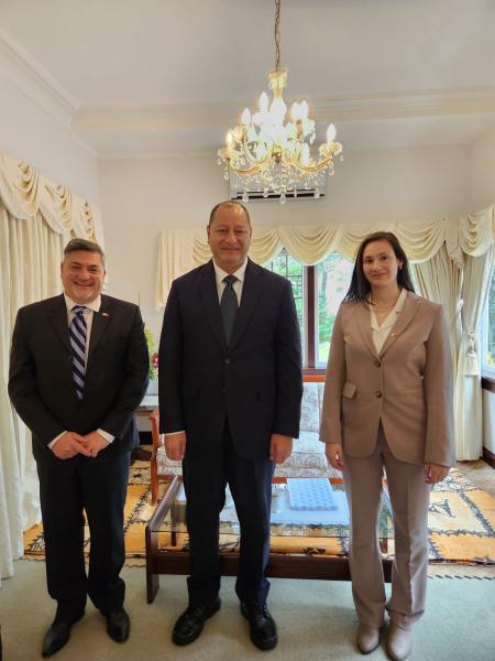 ambassador yaakobi and DCM with tonga king